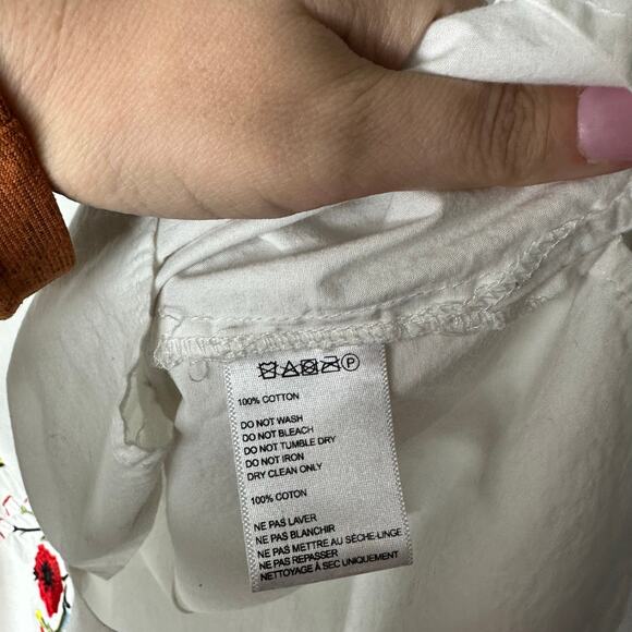 BDG Large Button Down Floral Embroidered Shirt - Picture 4 of 4